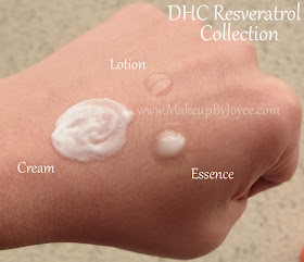 DHC Resveratrol Collection Swatches