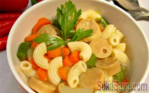Resep Sup Makaroni Sosis Sederhana Resep Sup Makaroni Sosis Sederhana