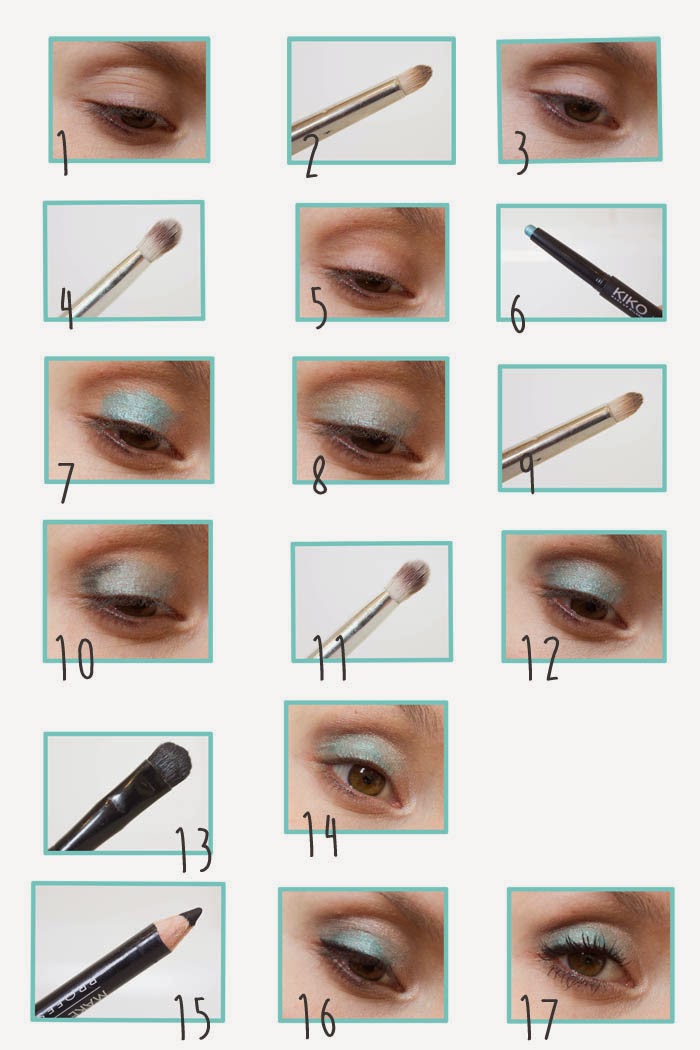 kiko long lasting eyeshadow nile green urban decay neaked one tuto tutoriel maquillage makeup
