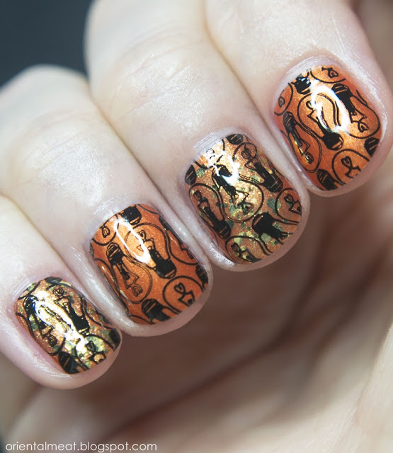 31DC2015-Orange nails