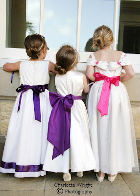 Flowergirl dress photoshoot for Village Brides the Long Compton bridal shop, Warwickshire