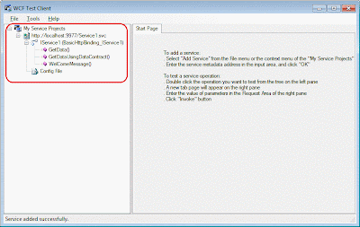 WcfTestClient - Web Methods