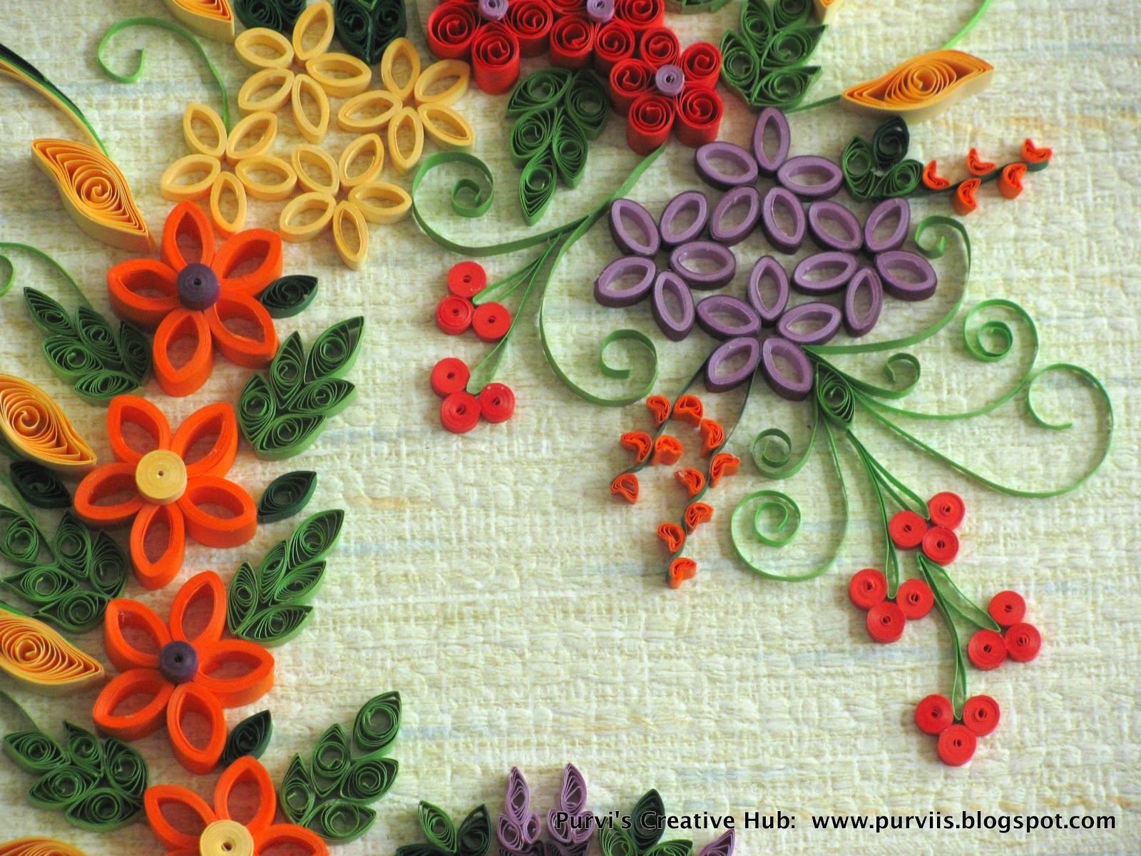Purvi's Creative Hub First Quilled Art Work