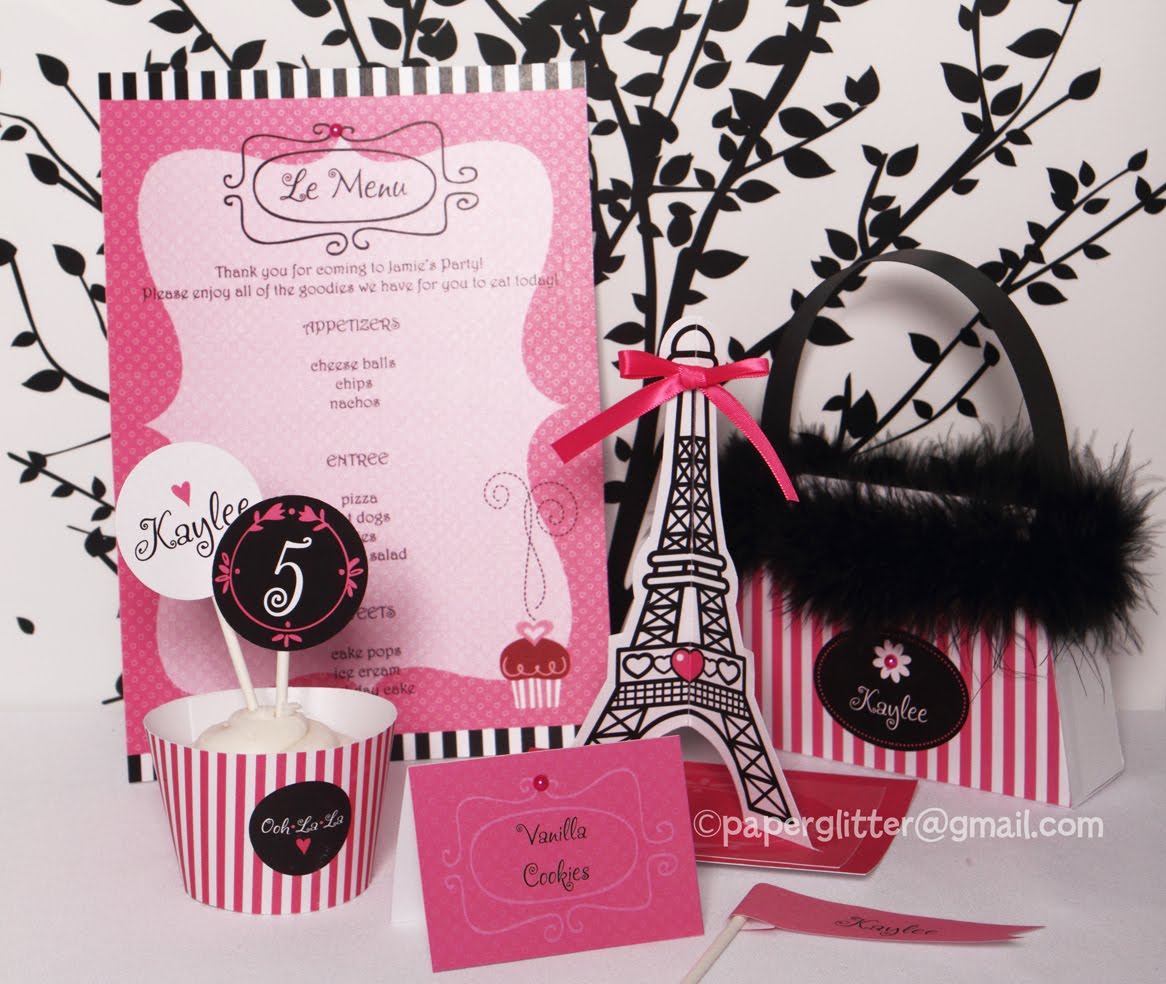 Paris Themed Party Kit | hot pink paris party kit Paris Themed Party Kit | hot pink paris party kit