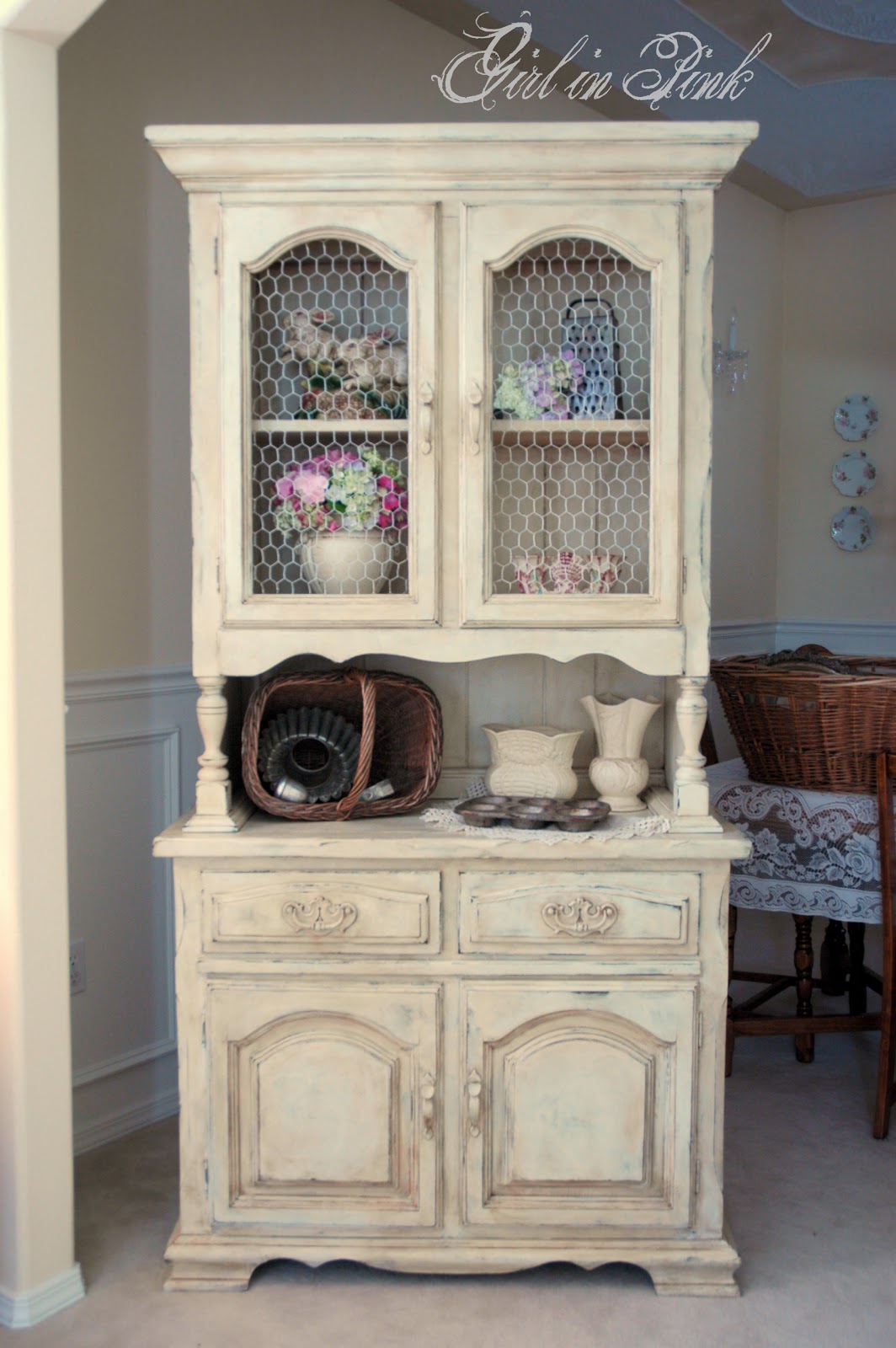 Girl in Pink: French Country Cottage Cupboard