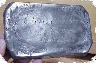 Coffin Plate Of Eleaza Albee 1884 Coffin Plate Of Eleaza Albee 1884