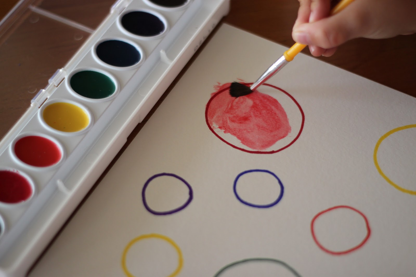 Playing House Color Matching Watercolor Activity