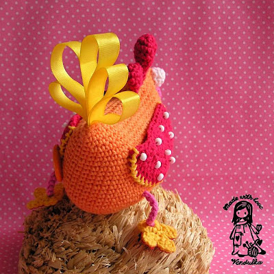 crochet pattern, crochet Vendulka, crochet Easter decoration, crochet bird pattern