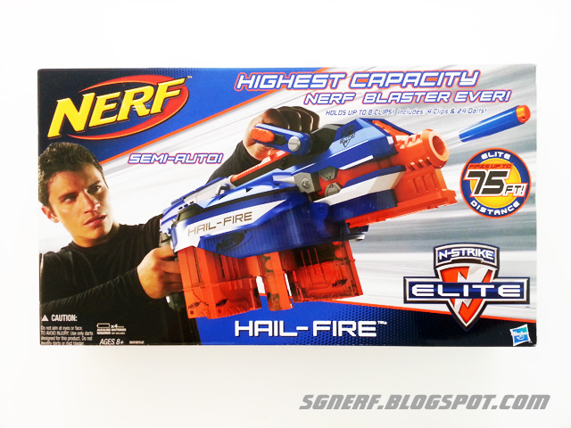 NERF Elite Hail-fire Dart Blaster Including 8 Magazines for sale online 