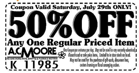 Printable coupon codes ac moore 50 off - Virgin broadband telephone specials photo relating to Ac Moore Printable Coupon Blogspot called Printable discount coupons ac moore 50 off - Virgin broadband telephone specials
