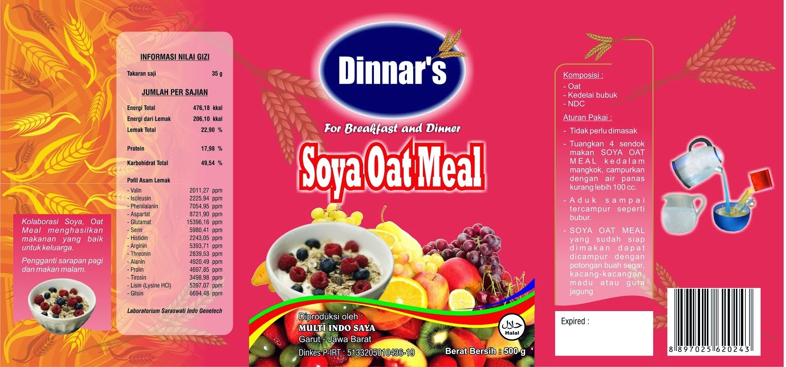 Dinnar's Soya Oatmeal