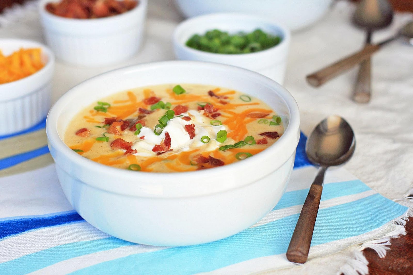 Loaded Bacon and Cheddar Baked Potato Soup.