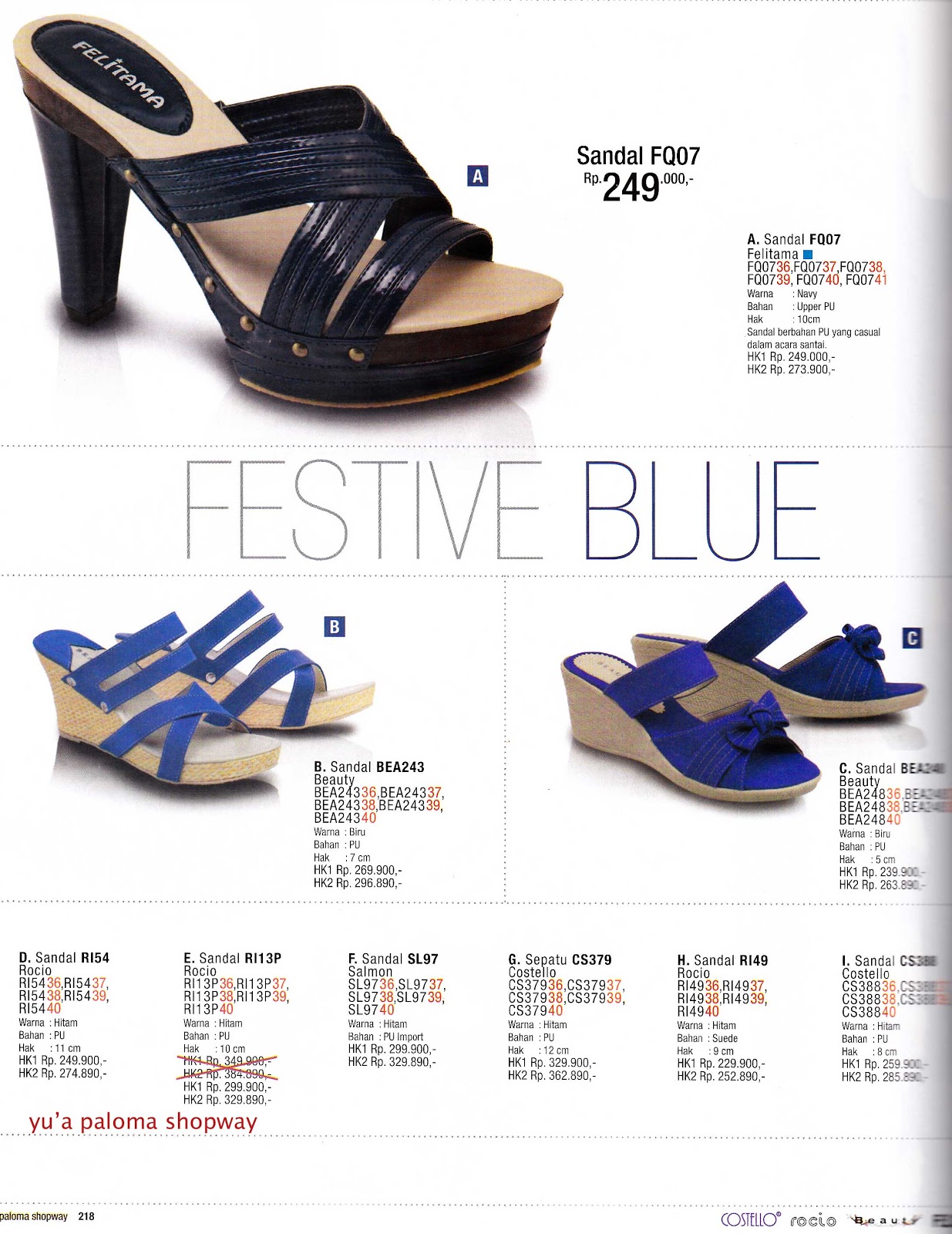 Yu a Paloma Shopway Katalog 22 Sandal & Sepatu Wanita Sandal & Sepatu Wanita SALMON ROCIO COSTELLO RANDY GO GIRL SHUUZ