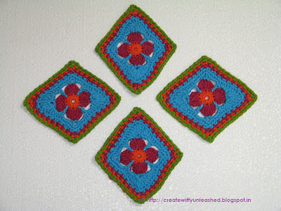 Crochet diamond motif2
