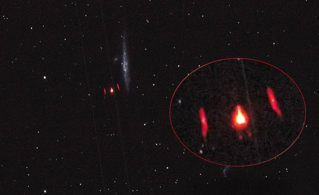 Red Glowing UFO spotted in the Constellation Canes Venatici