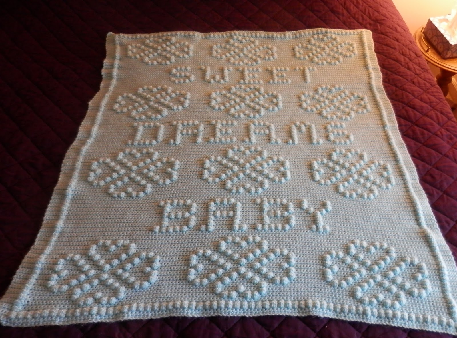 Karens Crocheted Garden of Colors Sweet Dreams Baby Blanket