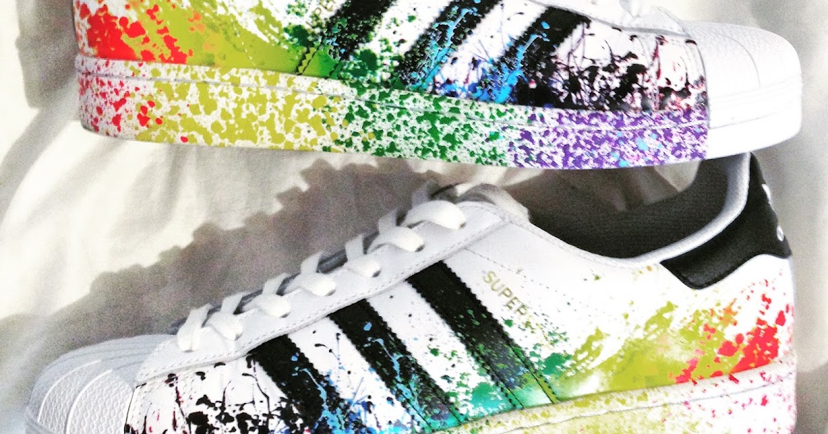 colourful adidas superstars