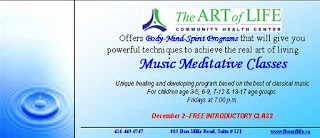 Music meditative classes at the Art of Life Community Health Centre, Toronto