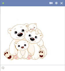 Polar Bear Family - FB sticker