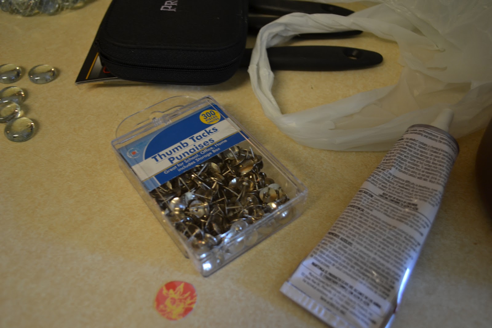 Four Little Gems DIY Glass Thumb Tacks