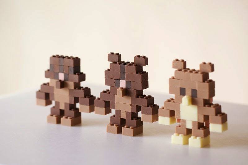 ladrillos Lego de chocolate