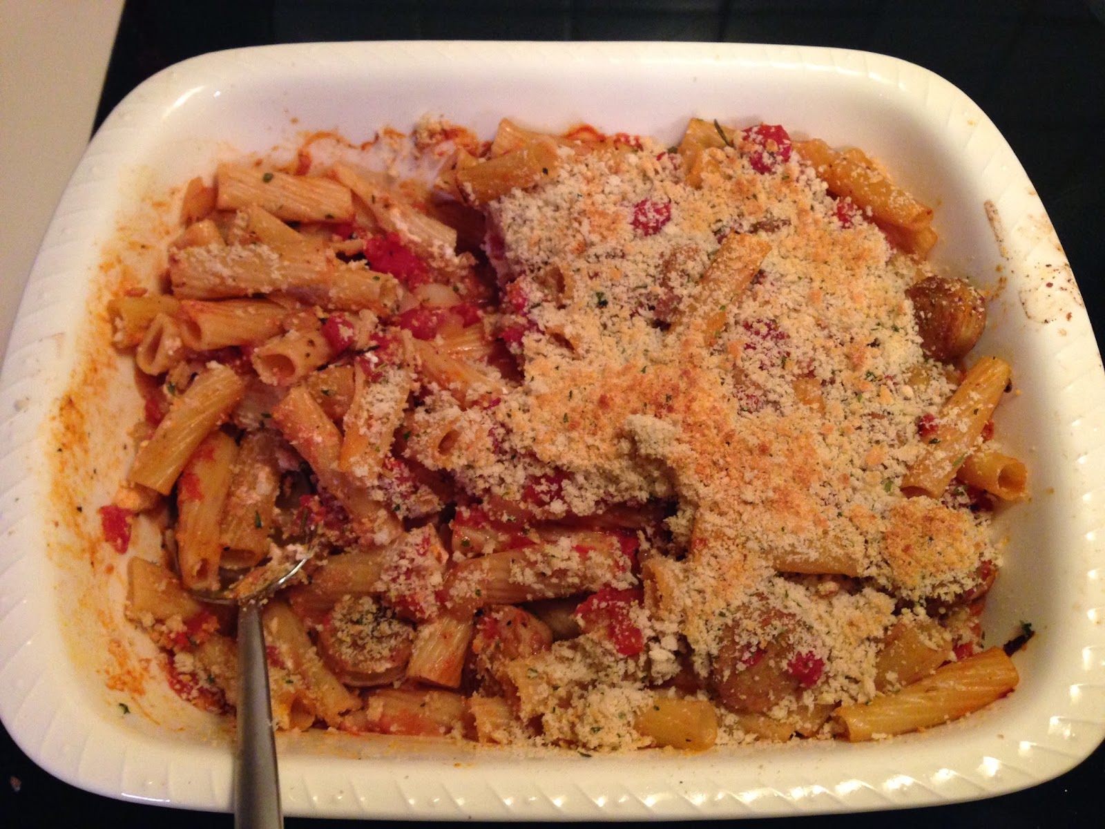 Long Tested Menu Baked Ziti with Chicken Sausage and Ricotta