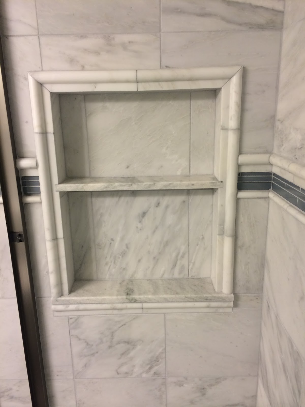 Custom Bathroom Remodeling Carrara Marble Bathroom New Milford, CT February 2015