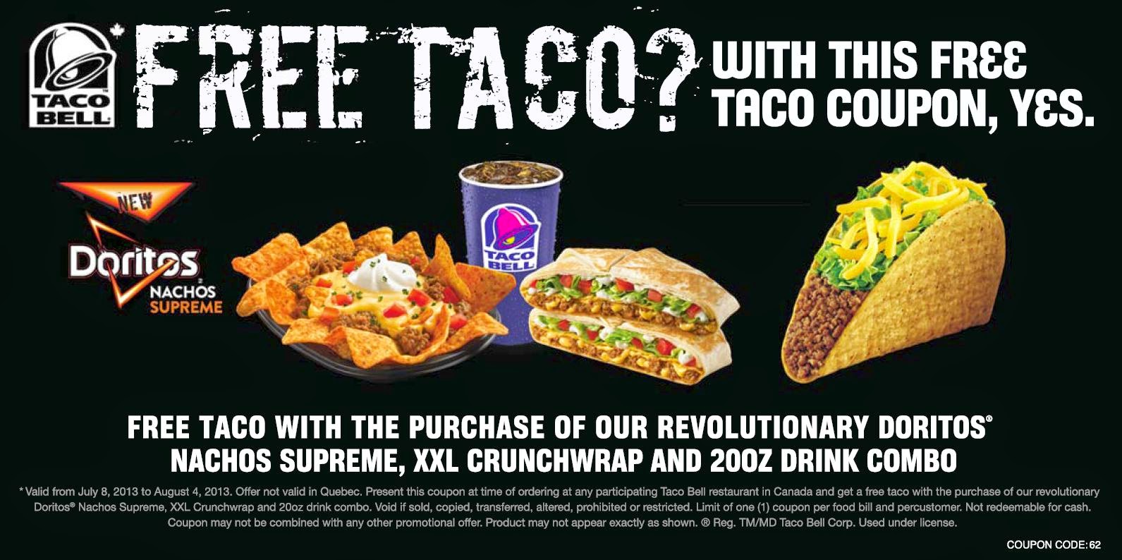 Free Printable Coupons Taco Bell Coupons