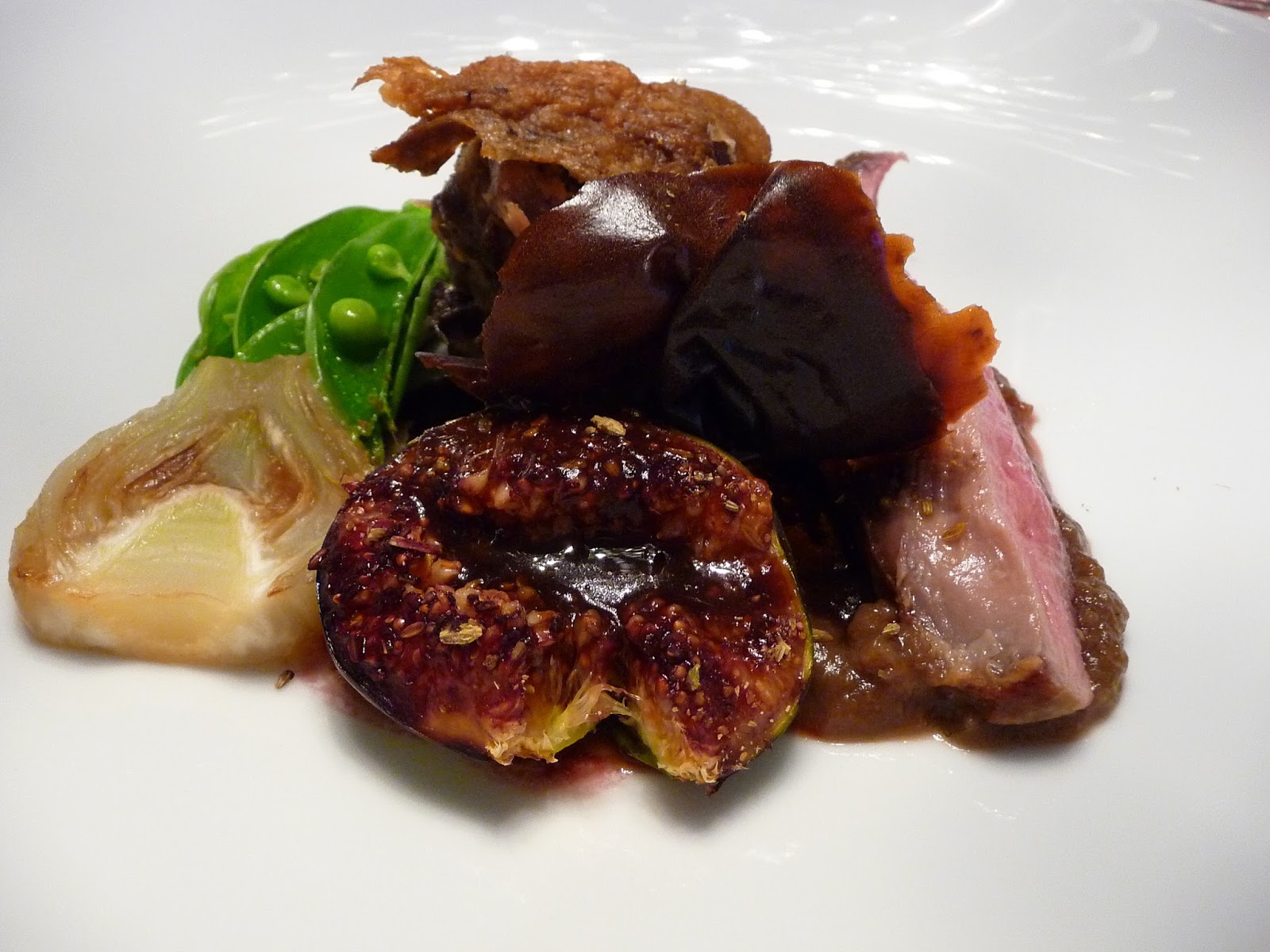 My World of Travel and Food Duck breast with confit fig, confit fennel, confit duck leg