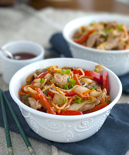 Sweet and Spicy Pork and Noodles