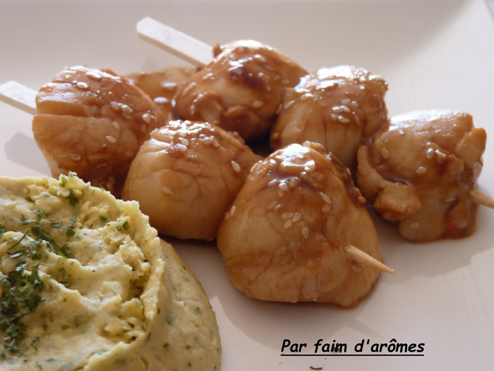 Par faim d'arômes: Brochette de St Jacques façon Yakitori