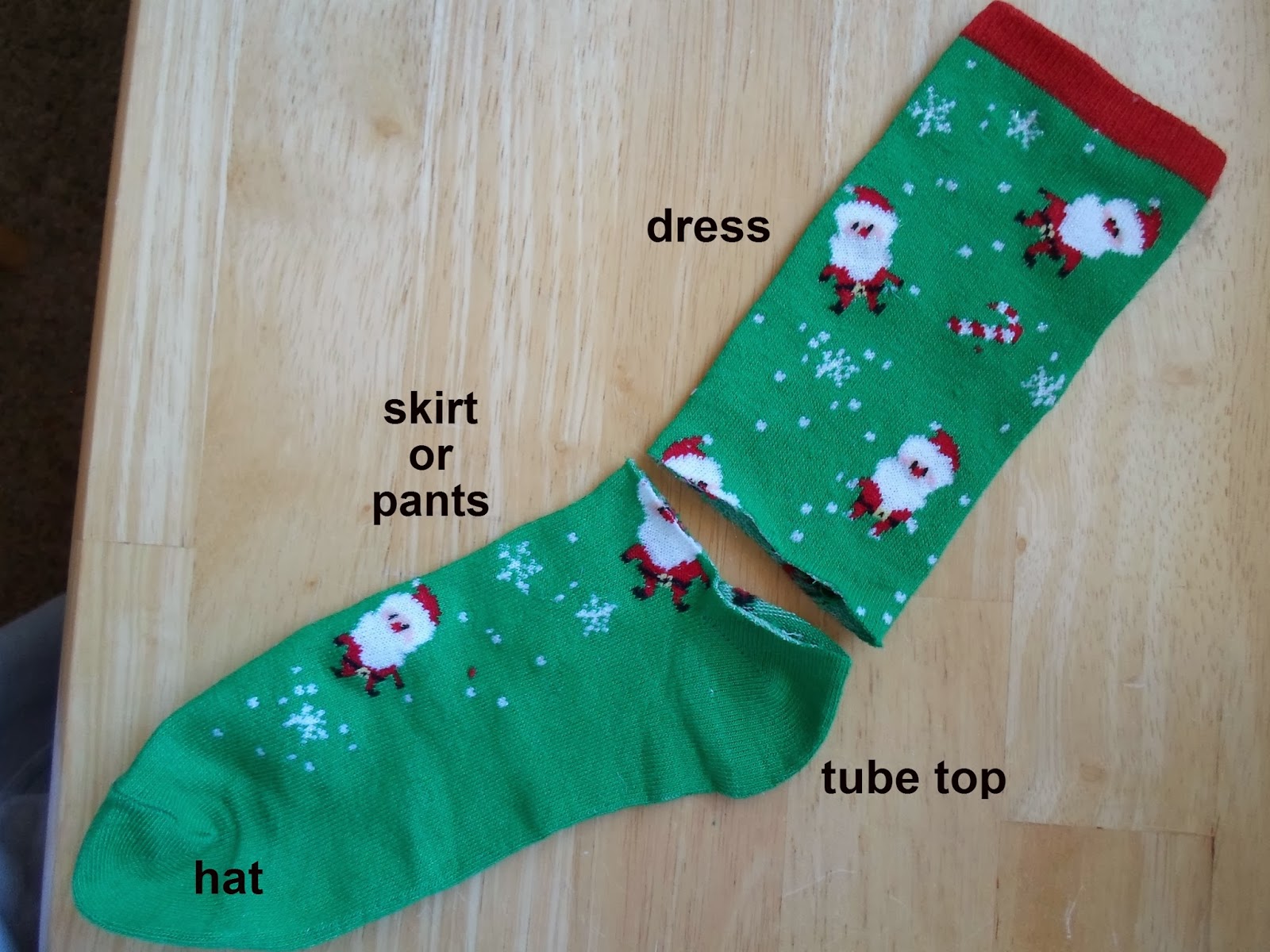 socks dress for barbie