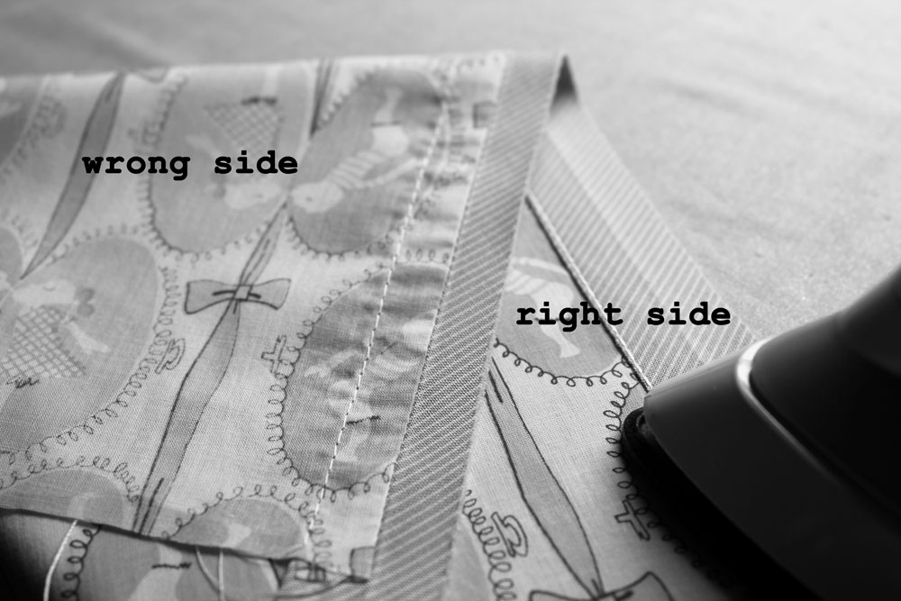 The Makers' Journal HOW TO finish raw edges option 1.