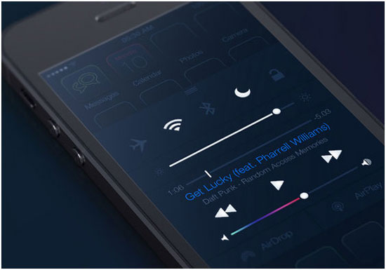 iOS 7 Dark Theme by Huig van der Waal