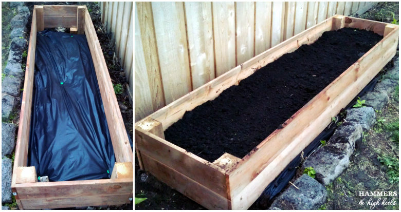 Hammers And High Heels Memorial Day Mini Project Diy Raised Garden We Had Quite A Bit Of Fun Planting Our First Garden Together For This Project And It Is Great Addition To Backyard