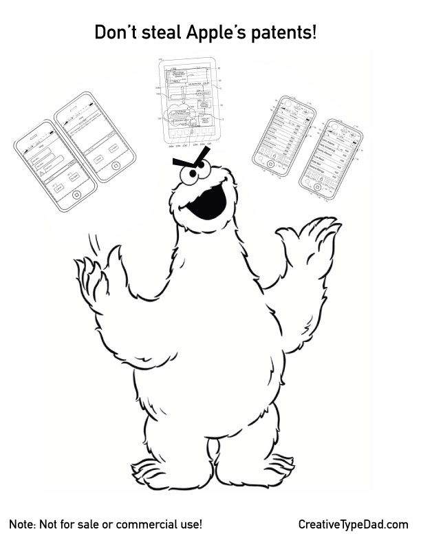 Elmo Cookie Monster Coloring Page