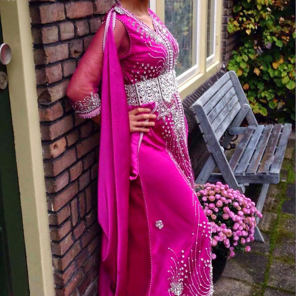 caftan rose moderne 2015