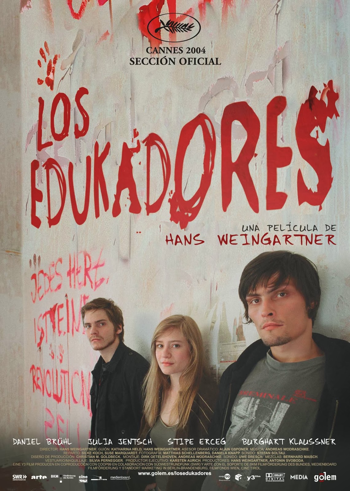 Cartel de 'Los edukadores' edukadores, Hans, Weingartner
