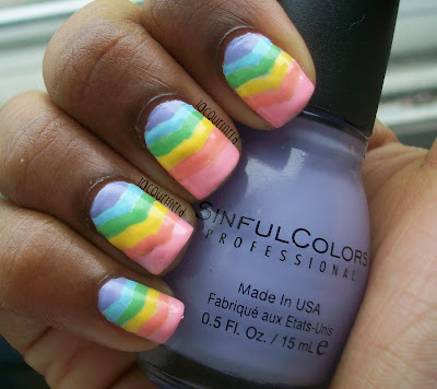31DC2013 Day 9: Rainbow Nails