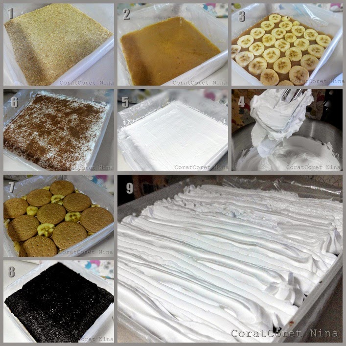 Step by step Banoffee Pie Cake