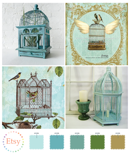 Ornate aqua bird cages Ornate aqua bird cages