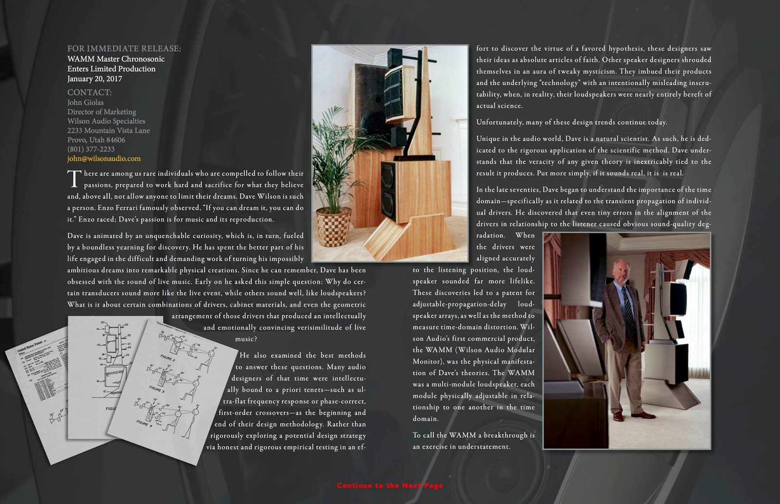 WILSON AUDIO MASTER CHRONOSONIC SPEAKERS M & S Ultimate HighFidelity