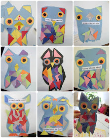 Easy owl craft made from paper and glue. Includes recommendations for owl books.