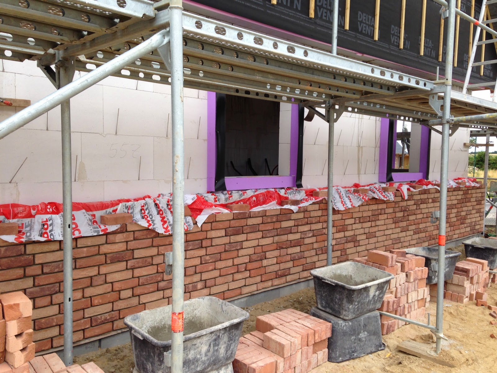 Hausbau In Schleswig Holstein Anfang Verblendung Und Dammung Og