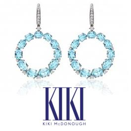 Kate Middleton - Kiki McDonough Lola Earrings in Blue Topaz