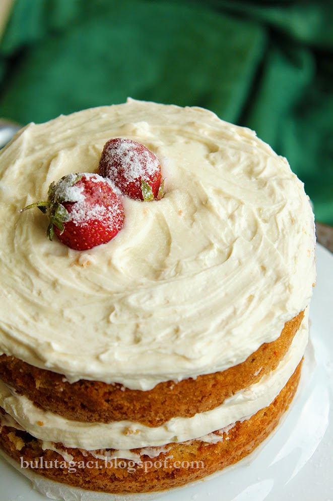 bulutağacı Cheesecake Kremalı Havuçlu ve Cevizli Pasta