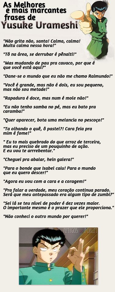Frases Brasileiras Em Yu Yu Hakusho : r/brasil