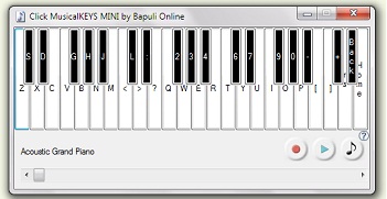 A free onscreen virtual musical keyboard software for Windows. quick Screen Shot