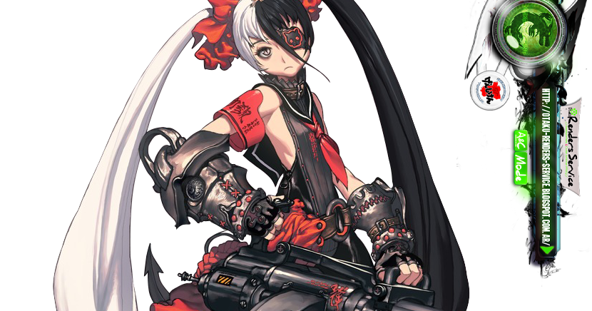 Awesome Gatling Gun Girl Render | ORS Anime Renders