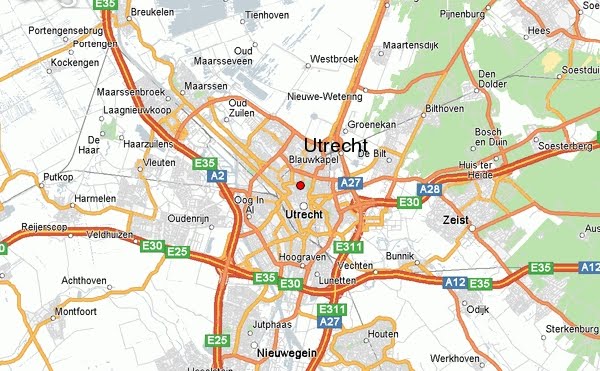 Maps of Netherlands Holland,Cities,Tourist: Map of Utrecht City Area